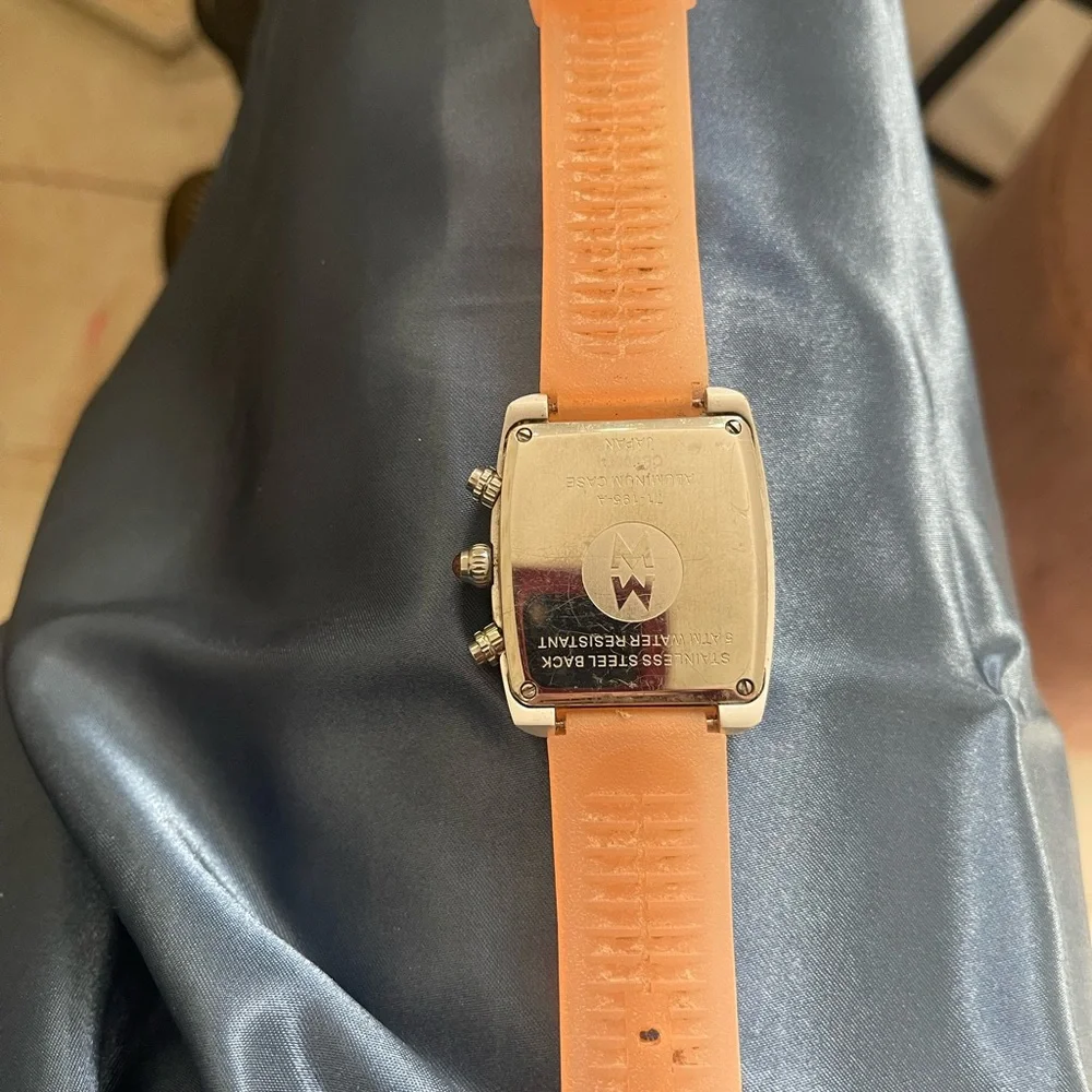 Michelle jelly watch with Orange Strap